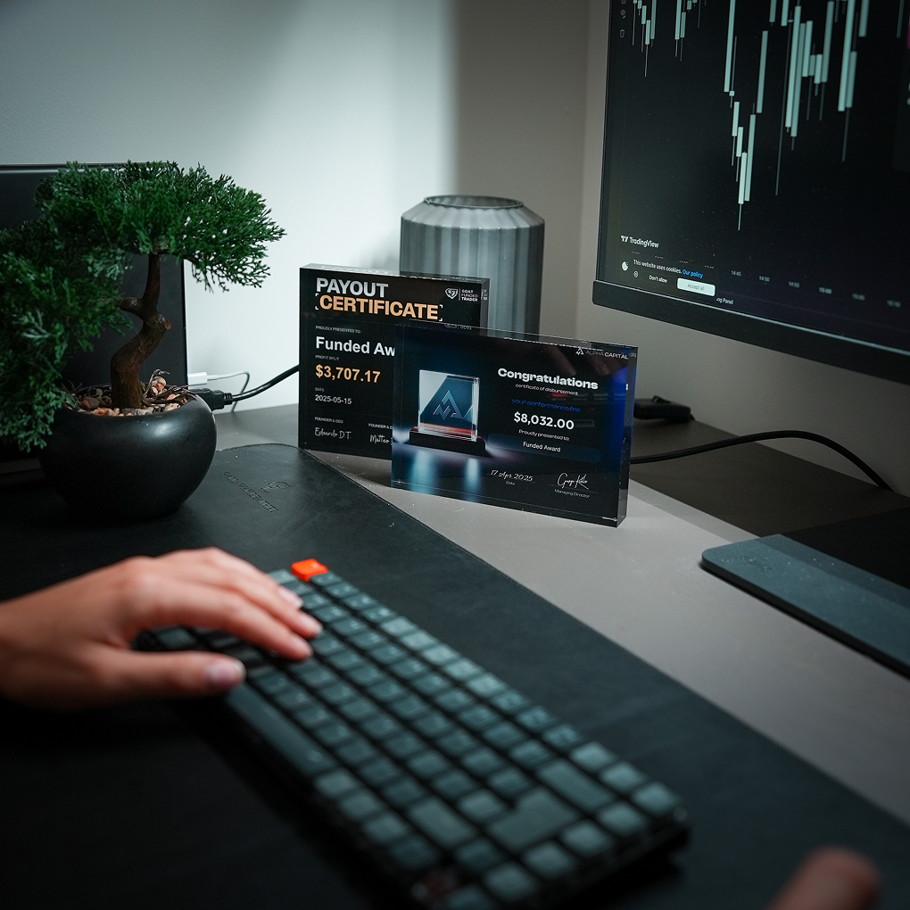 A trader reflecting on long-term success and growth with FundedAward