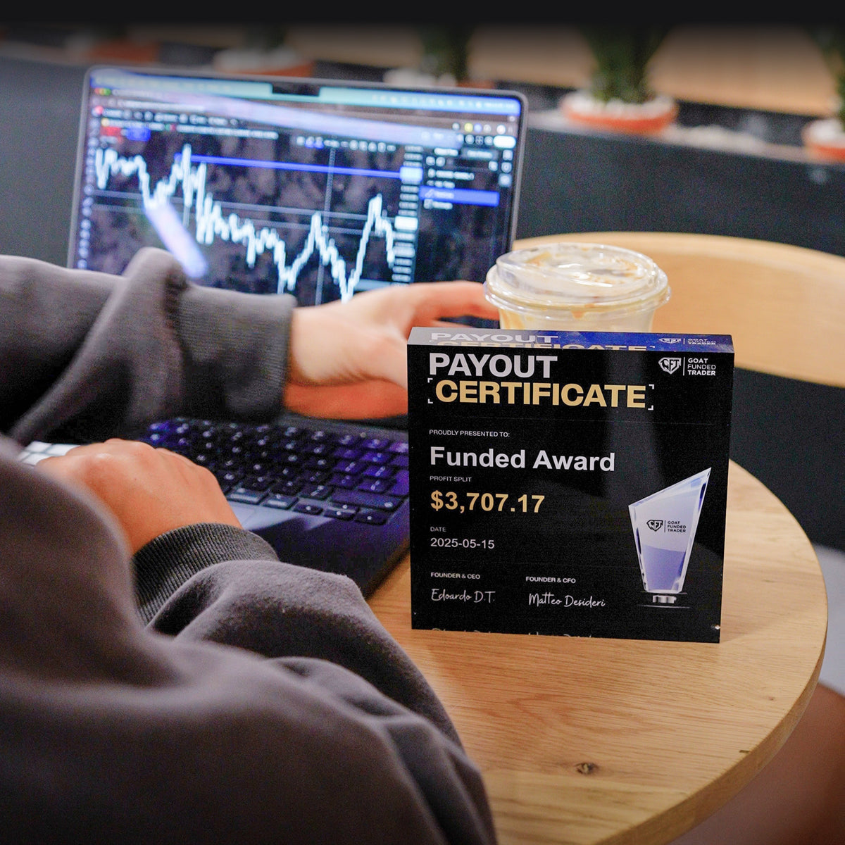 GOAT Funded Trader Plaque. You Passed While It Mattered