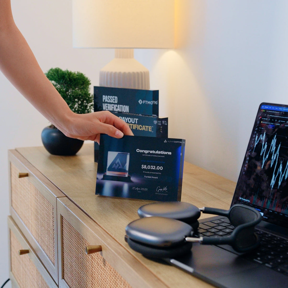 Alpha Capital Certificate Plaque - You Stayed When It Counted