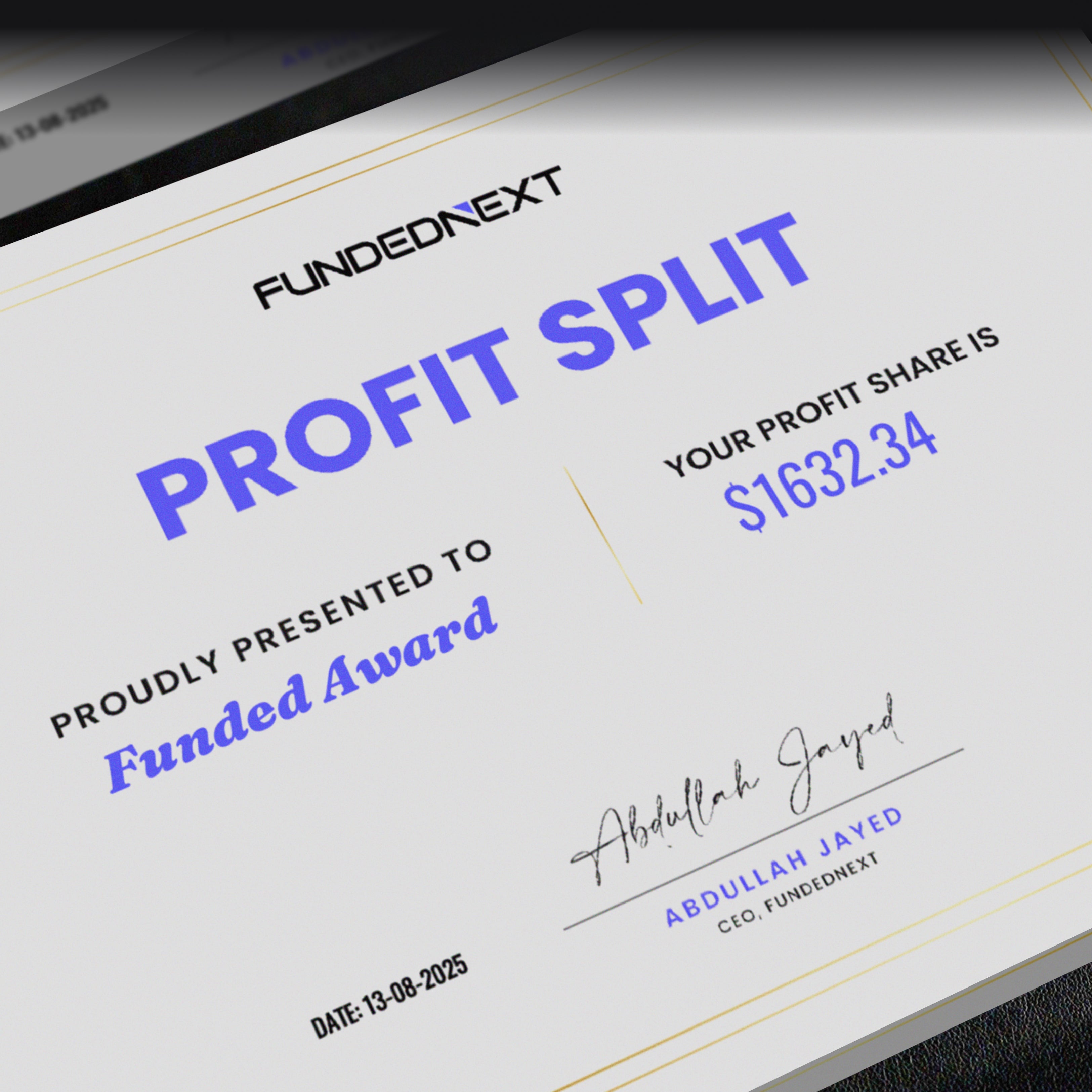 FundedNext AWARD