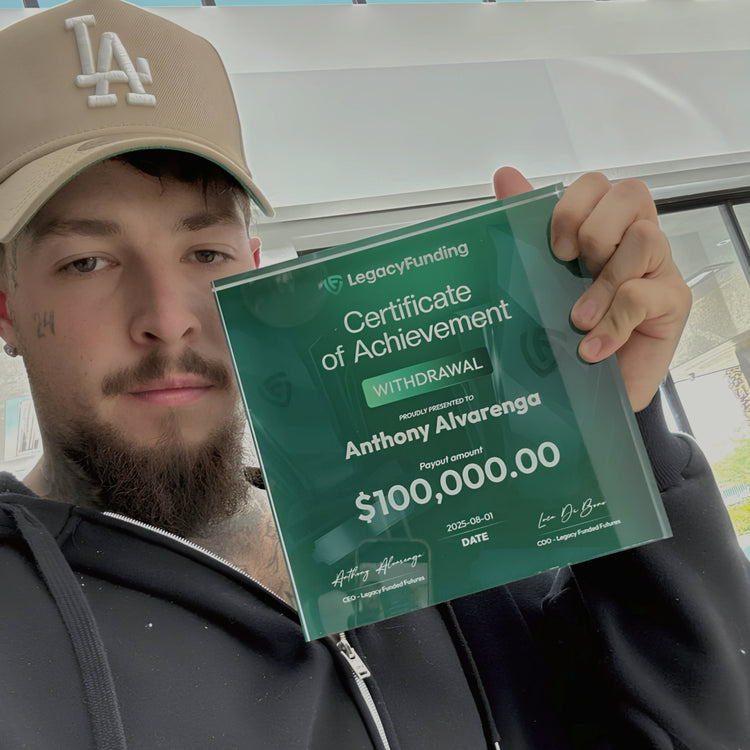 Mambafx holding a 'payout' certificate  for $100,000 from Legacy Funding.